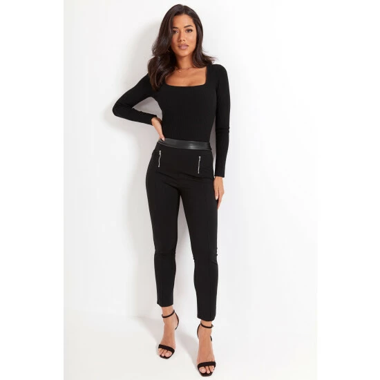 unnamed-file-4837.jpg Pour Moi Black Amy Faux Leather Waistband Slim Ponte Trouser -Pour Moi Shop unnamed file 4837
