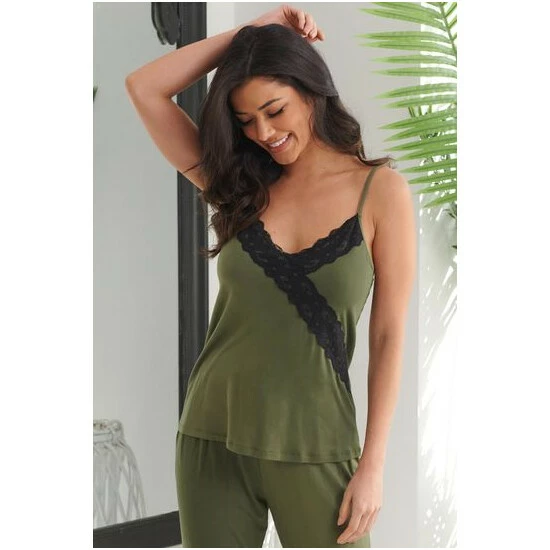 Pour Moi Green Sofa Loves Lace Secret Support Soft Jersey Cami 1 Pour Moi Green Sofa Loves Lace Secret Support Soft Jersey Cami