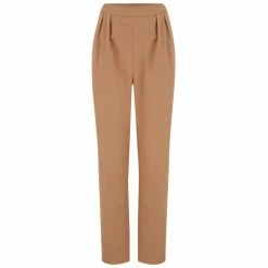 Pour Moi Brown Ava Elasticated Woven Straight Leg Trouser -Pour Moi Shop unnamed file 4850