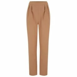 Pour Moi Brown Ava Elasticated Woven Straight Leg Trouser -Pour Moi Shop unnamed file 4852