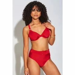 Alternative view of Pour Moi Red Samoa Non Padded Halter Underwired Top