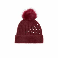 Pour Moi Red Diamante Embellished Pom Beanie -Pour Moi Shop unnamed file 4905
