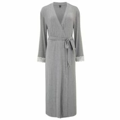 Pour Moi Grey Sofa Loves Lace Longline Soft Jersey Dressing Gown -Pour Moi Shop unnamed file 4923