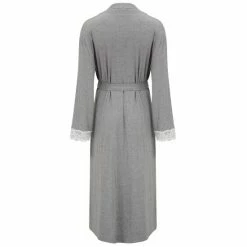 Pour Moi Grey Sofa Loves Lace Longline Soft Jersey Dressing Gown -Pour Moi Shop unnamed file 4924