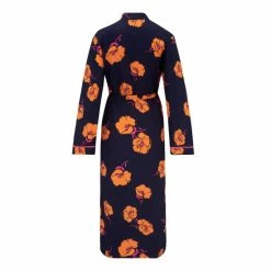 Pour Moi Blue Luxe Woven Twill Midi Dressing Gown -Pour Moi Shop unnamed file 4933