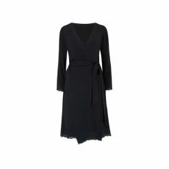Pour Moi Black Sofa Loves Lace Jersey Wrap Dressing Gown -Pour Moi Shop unnamed file 4938