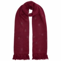 Pour Moi Red Supersoft Star Fringe Scarf -Pour Moi Shop unnamed file 4941