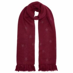 Pour Moi Red Supersoft Star Fringe Scarf -Pour Moi Shop unnamed file 4942