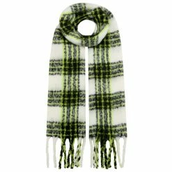 Alternative view of Pour Moi Black Brushed Check Tassel Scarf