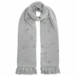 Pour Moi Grey Supersoft Star Fringe Scarf