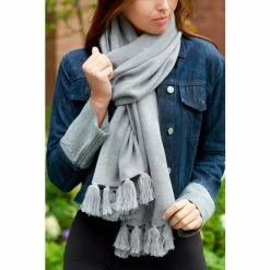 Alternative view of Pour Moi Grey Supersoft Star Fringe Scarf