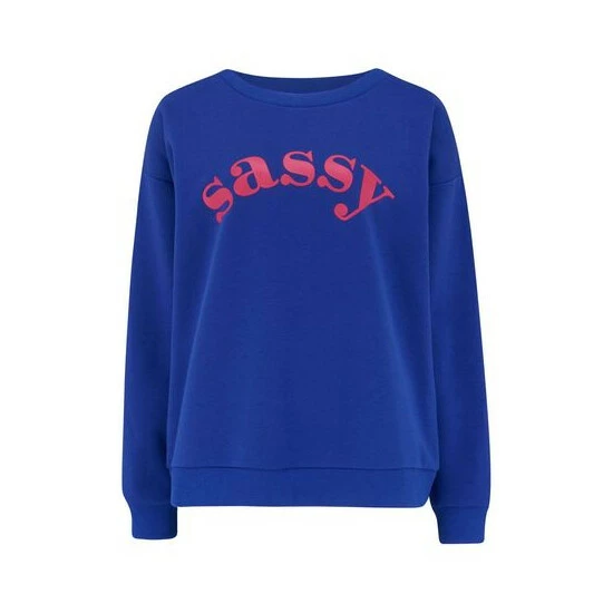 Pour Moi Blue Slogan Sweatshirt 6 Pour Moi Blue Slogan Sweatshirt - Image 6