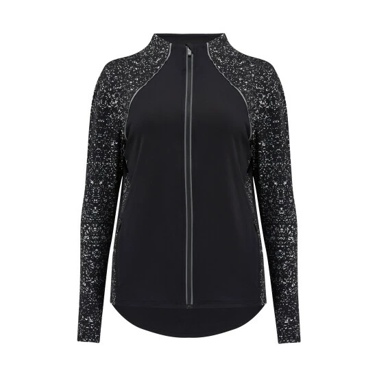 Pour Moi Black Energy Reflective Long Sleeved Zip Through Running Top 4 Pour Moi Black Energy Reflective Long Sleeved Zip Through Running Top - Image 4