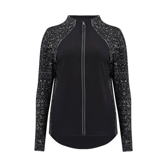 Pour Moi Black Energy Reflective Long Sleeved Zip Through Running Top 6 Pour Moi Black Energy Reflective Long Sleeved Zip Through Running Top - Image 6
