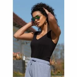 Pour Moi Shop 26 Pour Moi Black Sophie V Neck Jersey Vest