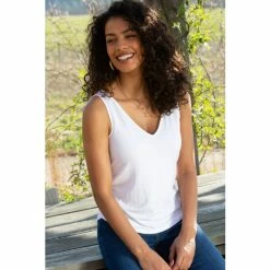 Pour Moi Shop 24 Pour Moi White Sophie V Neck Jersey Vest