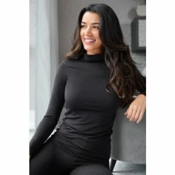 Pour Moi Shop 22 Pour Moi Black Second Skin Thermal Roll Neck Top