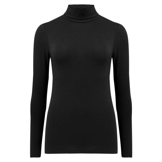 Pour Moi Black Second Skin Thermal Roll Neck Top 3 Pour Moi Black Second Skin Thermal Roll Neck Top - Image 3
