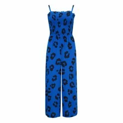 Pour Moi Blue Shirred Bodice Culotte Jumpsuit -Pour Moi Shop unnamed file 5042