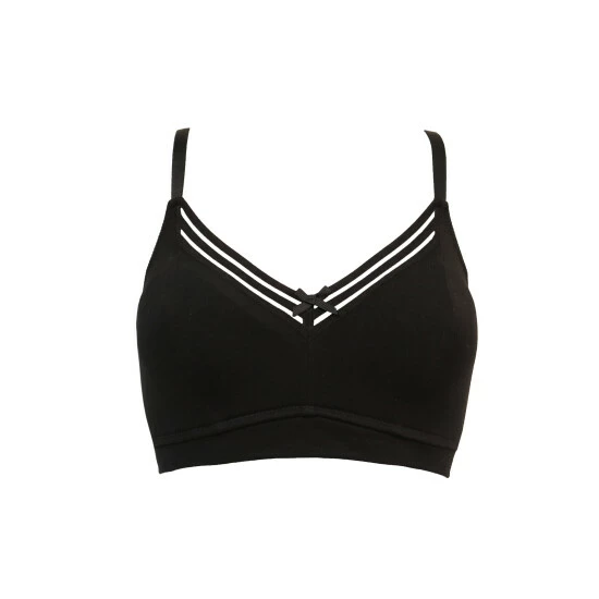 Pour Moi Black Twist Cotton Soft Non Wired Bra 3 Pour Moi Black Twist Cotton Soft Non Wired Bra - Image 3
