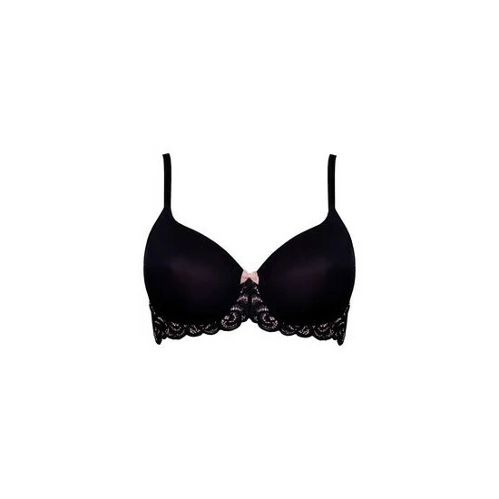 Pour Moi Black Romance Balconette T Shirt Bra 6 Pour Moi Black Romance Balconette T Shirt Bra - Image 6