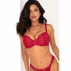 Pour Moi Red Amour Padded Balconette Bra