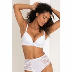 Pour Moi White Flora Plunge Push Up T-Shirt Bra
