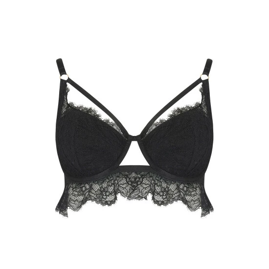 Pour Moi Black India Padded Demi Bra 4 Pour Moi Black India Padded Demi Bra - Image 4