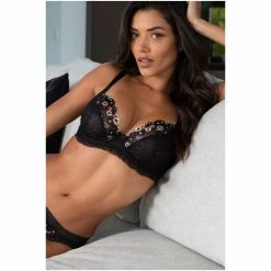 Pour Moi Black Gigi Plunge Non Padded Bra