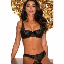Pour Moi Black Laced In Gold Demi Padded Bra -Pour Moi Shop unnamed file 687