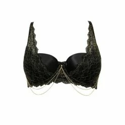 Pour Moi Black Laced In Gold Demi Padded Bra -Pour Moi Shop unnamed file 691