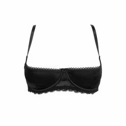 Pour Moi Black For Your Eyes Only Underwired Quarter Cup Bra -Pour Moi Shop unnamed file 721