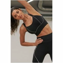 Pour Moi Black High Support Energy Pulse Longline Sports Bra