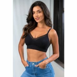 Pour Moi Black Love To Lounge Cotton Non Wired Bra