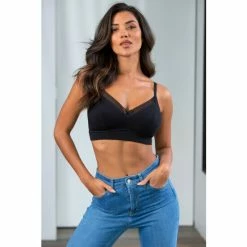 Pour Moi Black Love To Lounge Cotton Non Wired Bra -Pour Moi Shop unnamed file 819