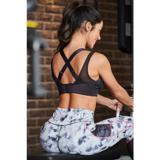 Pour Moi Black Medium Support Energy Infinite Double Strap Sports Bra 2 Pour Moi Black Medium Support Energy Infinite Double Strap Sports Bra - Image 2